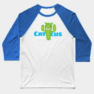 Cactus Cat Smile Fun Kid Design Baseball T-Shirt